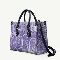 Japanese Koi Fish Leather Bag Purple Wagara Palaka Honohono Pikake Lei