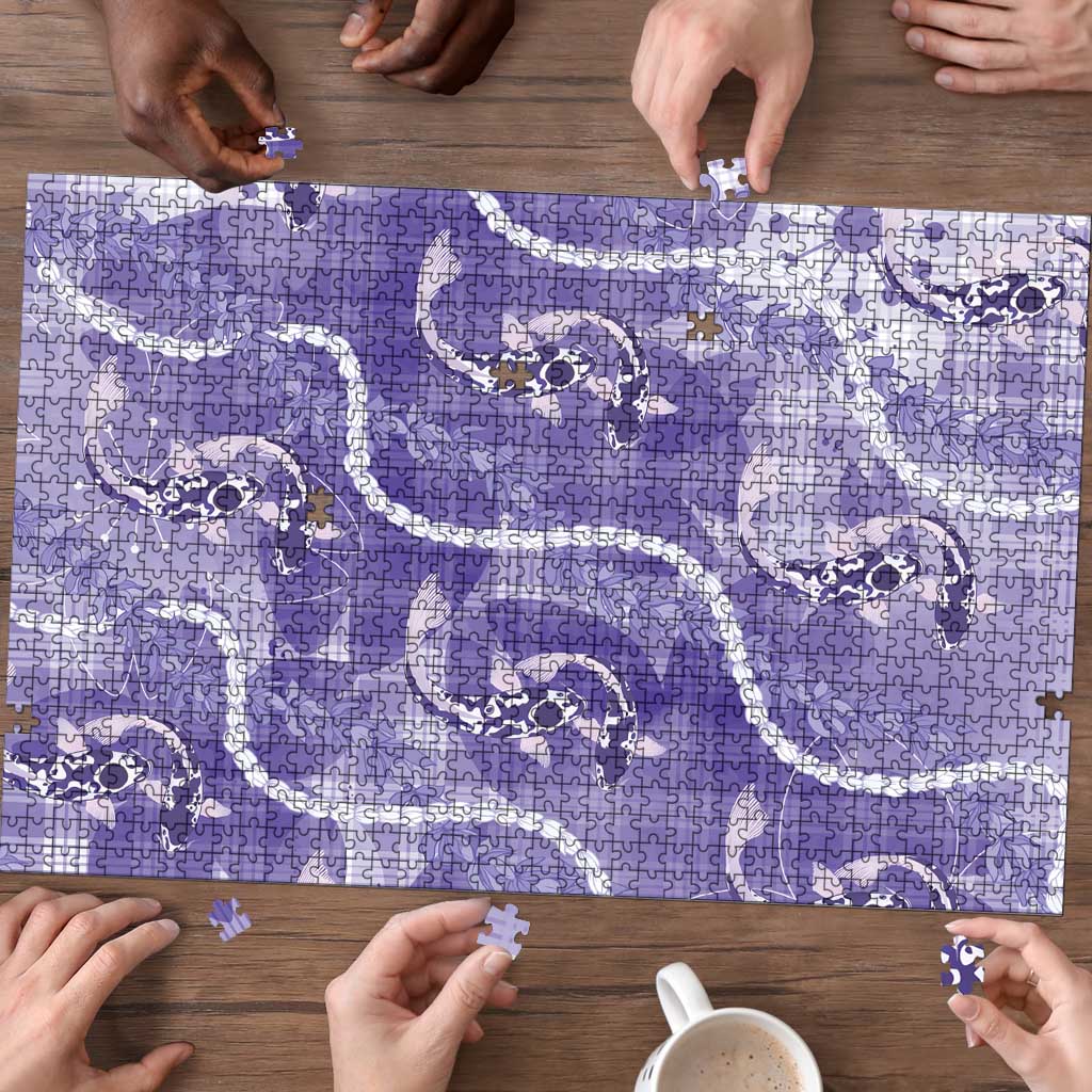 Japanese Koi Fish Puzzle Purple Wagara Palaka Honohono Pikake Lei