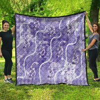 Japanese Koi Fish Quilt Purple Wagara Palaka Honohono Pikake Lei LT9 - Polynesian Pride