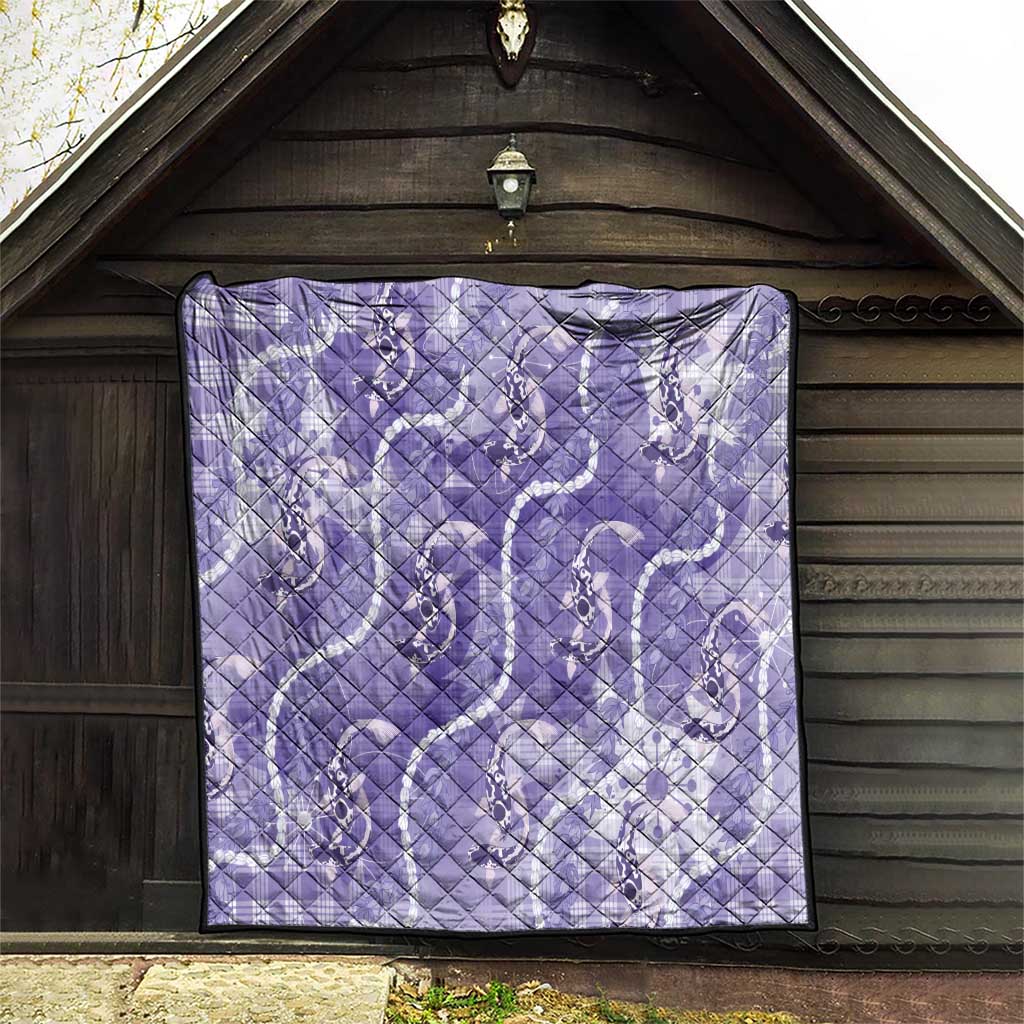 Japanese Koi Fish Quilt Purple Wagara Palaka Honohono Pikake Lei LT9 - Polynesian Pride