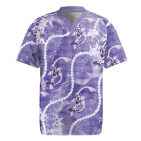 Japanese Koi Fish Rugby Jersey Purple Wagara Palaka Honohono Pikake Lei LT9 Purple - Polynesian Pride