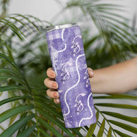 Japanese Koi Fish Skinny Tumbler Purple Wagara Palaka Honohono Pikake Lei