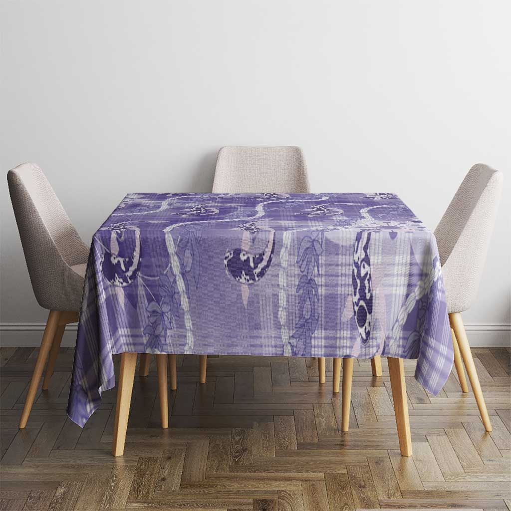 Japanese Koi Fish Tablecloth Purple Wagara Palaka Honohono Pikake Lei LT9 - Polynesian Pride