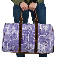 Japanese Koi Fish Travel Bag Purple Wagara Palaka Honohono Pikake Lei LT9 Purple - Polynesian Pride