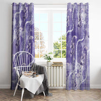 Japanese Koi Fish Window Curtain Purple Wagara Palaka Honohono Pikake Lei