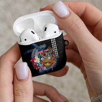 Personalized Japanese Koi Fish Ramen AirPods Case Aloha Shark Kakau Pattern
