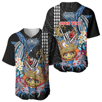 Personalized Japanese Koi Fish Ramen Baseball Jersey Aloha Shark Kakau Pattern LT9 - Polynesian Pride
