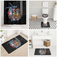 Personalized Japanese Koi Fish Ramen Bathroom Set Aloha Shark Kakau Pattern LT9 - Polynesian Pride
