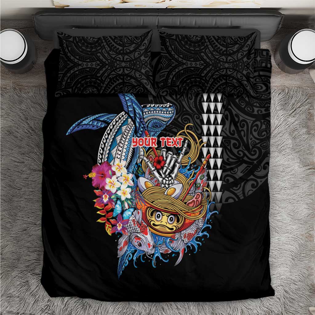 Personalized Japanese Koi Fish Ramen Bedding Set Aloha Shark Kakau Pattern