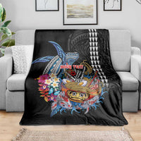 Personalized Japanese Koi Fish Ramen Blanket Aloha Shark Kakau Pattern LT9 - Polynesian Pride