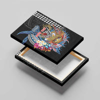 Personalized Japanese Koi Fish Ramen Canvas Wall Art Aloha Shark Kakau Pattern