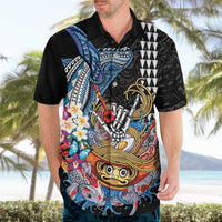 Personalized Japanese Koi Fish Ramen Hawaiian Shirt Aloha Shark Kakau Pattern