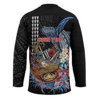 Personalized Japanese Koi Fish Ramen Hockey Jersey Aloha Shark Kakau Pattern LT9 - Polynesian Pride