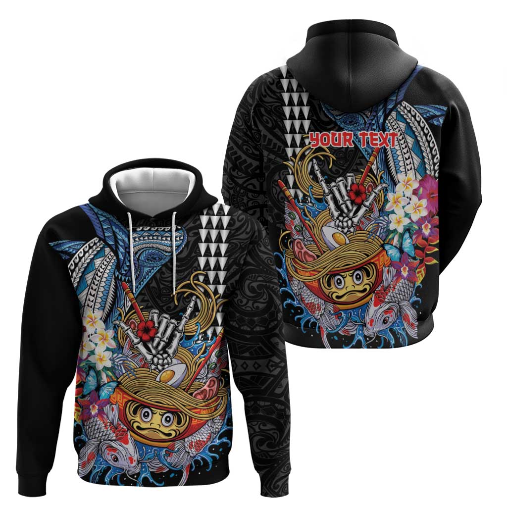 Personalized Japanese Koi Fish Ramen Hoodie Aloha Shark Kakau Pattern LT9 - Polynesian Pride