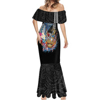 Personalized Japanese Koi Fish Ramen Mermaid Dress Aloha Shark Kakau Pattern