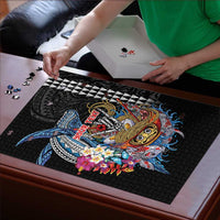 Personalized Japanese Koi Fish Ramen Puzzle Aloha Shark Kakau Pattern