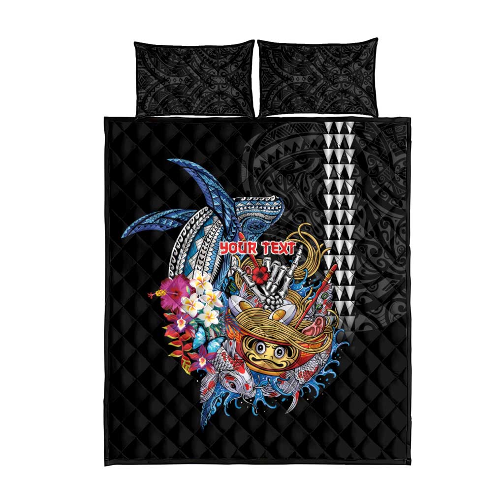 Personalized Japanese Koi Fish Ramen Quilt Bed Set Aloha Shark Kakau Pattern LT9 - Polynesian Pride