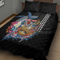 Personalized Japanese Koi Fish Ramen Quilt Bed Set Aloha Shark Kakau Pattern LT9 - Polynesian Pride