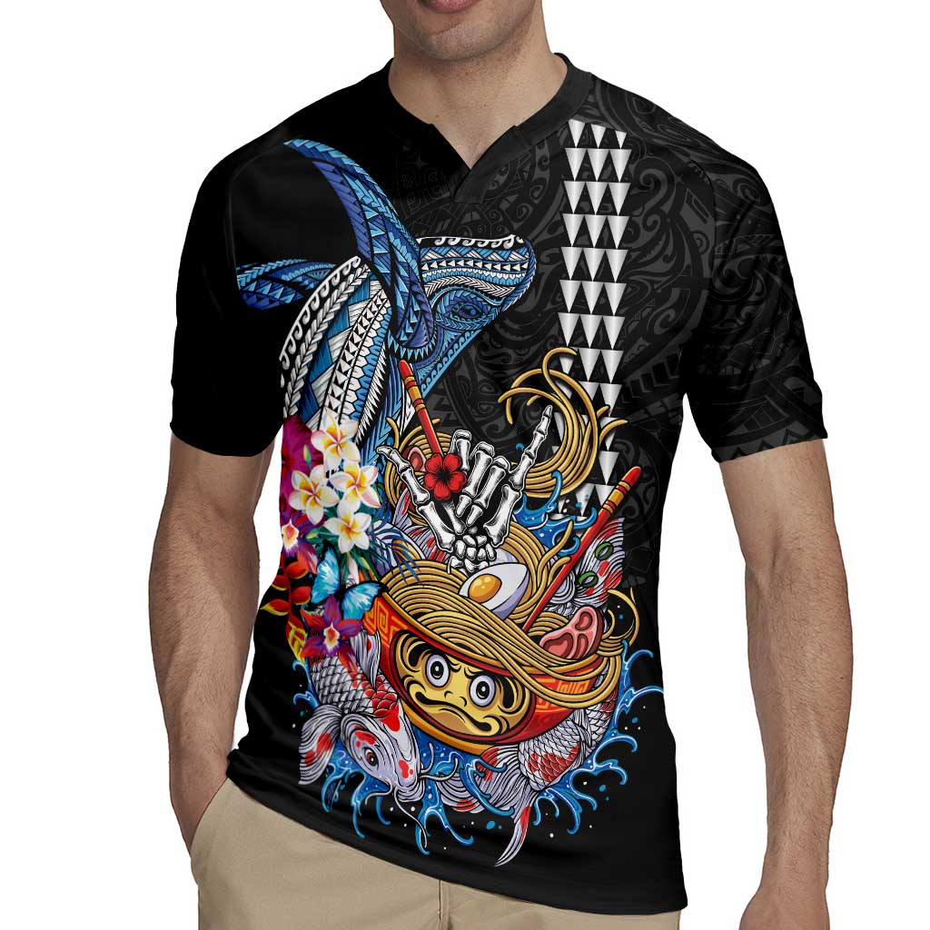 Personalized Japanese Koi Fish Ramen Rugby Jersey Aloha Shark Kakau Pattern LT9 - Polynesian Pride