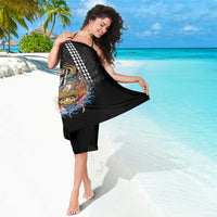 Personalized Japanese Koi Fish Ramen Sarong Aloha Shark Kakau Pattern