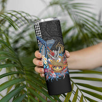 Personalized Japanese Koi Fish Ramen Skinny Tumbler Aloha Shark Kakau Pattern LT9 - Polynesian Pride