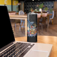 Personalized Japanese Koi Fish Ramen Skinny Tumbler Aloha Shark Kakau Pattern LT9 - Polynesian Pride