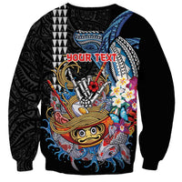 Personalized Japanese Koi Fish Ramen Sweatshirt Aloha Shark Kakau Pattern LT9 - Polynesian Pride