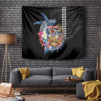 Personalized Japanese Koi Fish Ramen Tapestry Aloha Shark Kakau Pattern