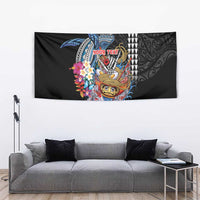 Personalized Japanese Koi Fish Ramen Tapestry Aloha Shark Kakau Pattern