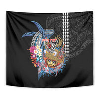 Personalized Japanese Koi Fish Ramen Tapestry Aloha Shark Kakau Pattern
