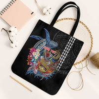 Personalized Japanese Koi Fish Ramen Tote Bag Aloha Shark Kakau Pattern