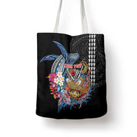 Personalized Japanese Koi Fish Ramen Tote Bag Aloha Shark Kakau Pattern