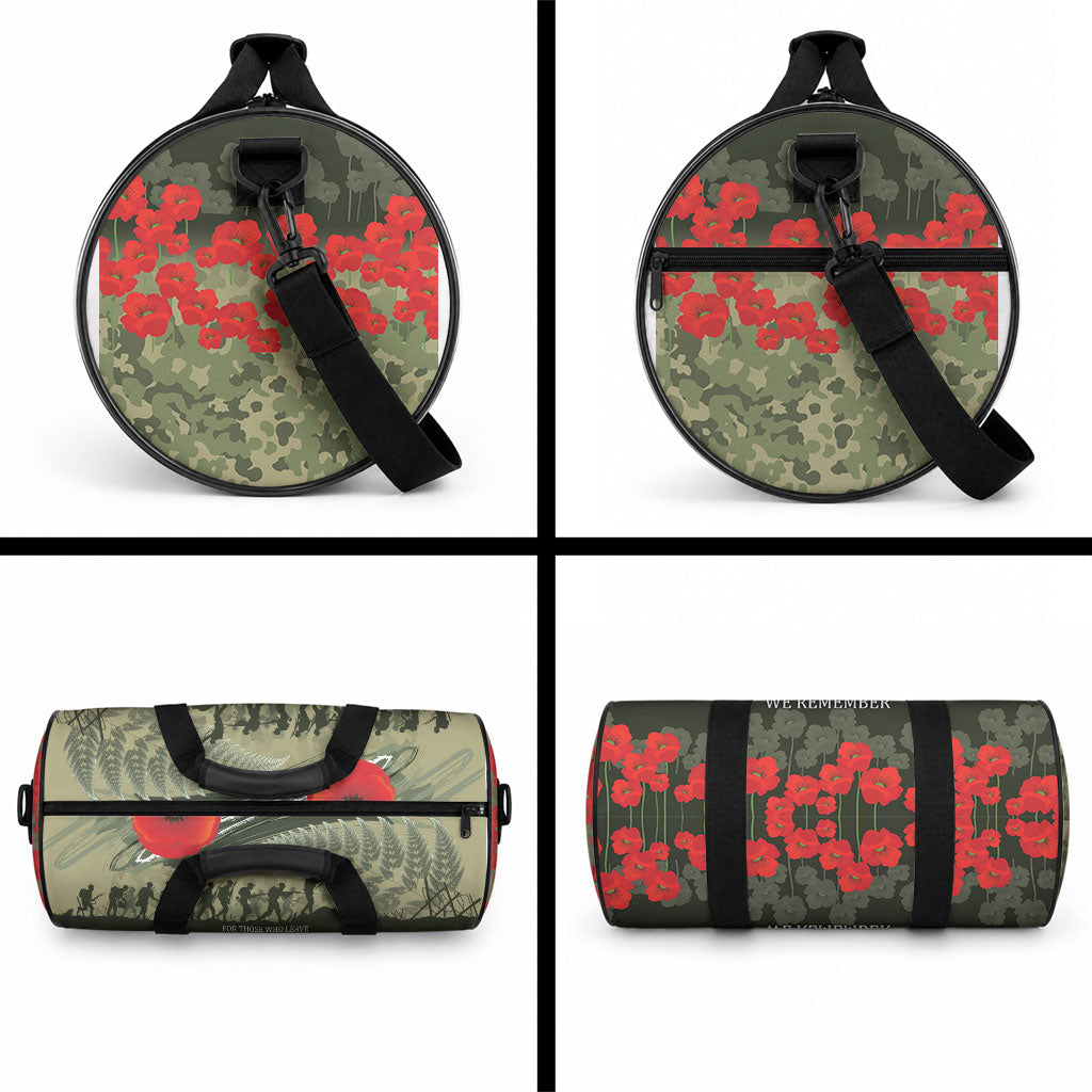 ANZAC Day We Remember Duffle Bag Maori Silver Fern Camouflage Motif LT9 - Polynesian Pride