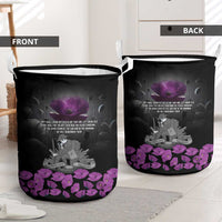 ANZAC Day Remembrance Laundry Basket Purple Poppy We Will Remember Them LT9 - Polynesian Pride