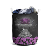 ANZAC Day Remembrance Laundry Basket Purple Poppy We Will Remember Them LT9 - Polynesian Pride