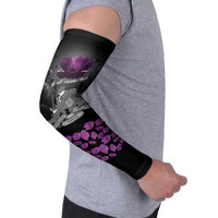 ANZAC Day Remembrance Arm Sleeves Purple Poppy We Will Remember Them
