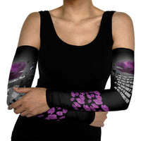 ANZAC Day Remembrance Arm Sleeves Purple Poppy We Will Remember Them