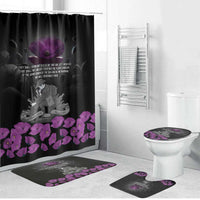 ANZAC Day Remembrance Bathroom Set Purple Poppy We Will Remember Them LT9 Bathroom Set (4 pcs) Purple - Polynesian Pride