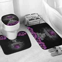 ANZAC Day Remembrance Bathroom Set Purple Poppy We Will Remember Them LT9 Mat Set Only (3 pcs) One Size Purple - Polynesian Pride