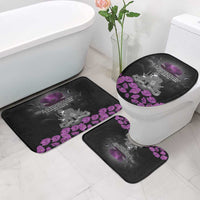 ANZAC Day Remembrance Bathroom Set Purple Poppy We Will Remember Them LT9 - Polynesian Pride
