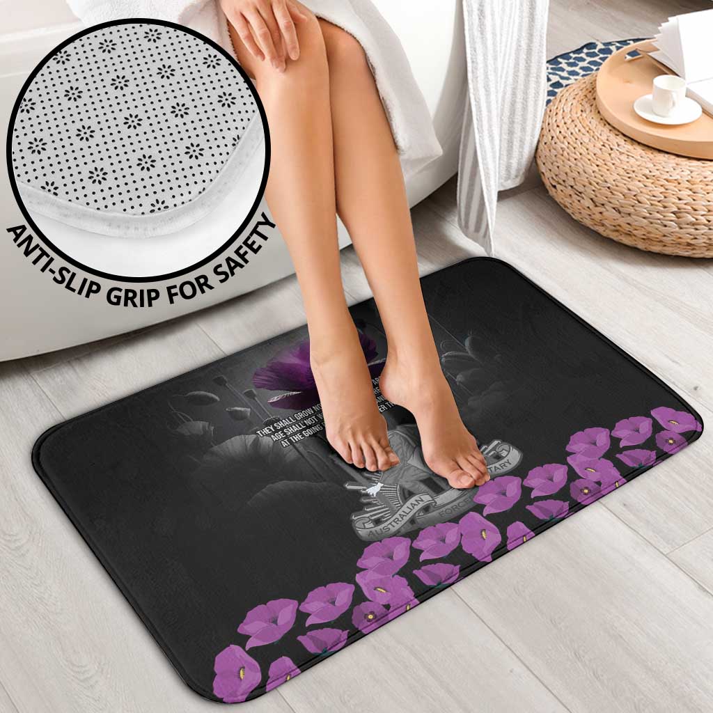 ANZAC Day Remembrance Bathroom Set Purple Poppy We Will Remember Them LT9 - Polynesian Pride