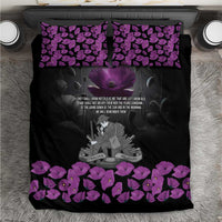ANZAC Day Remembrance Bedding Set Purple Poppy We Will Remember Them LT9 Purple - Polynesian Pride