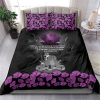 ANZAC Day Remembrance Bedding Set Purple Poppy We Will Remember Them LT9 - Polynesian Pride