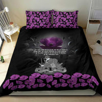 ANZAC Day Remembrance Bedding Set Purple Poppy We Will Remember Them LT9 - Polynesian Pride