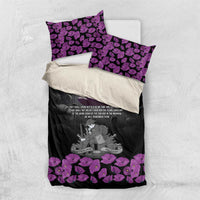 ANZAC Day Remembrance Bedding Set Purple Poppy We Will Remember Them LT9 US Twin 172cm x 218cm Purple - Polynesian Pride