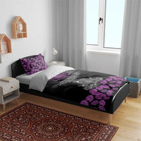 ANZAC Day Remembrance Bedding Set Purple Poppy We Will Remember Them LT9 - Polynesian Pride