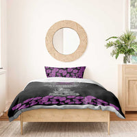 ANZAC Day Remembrance Bedding Set Purple Poppy We Will Remember Them LT9 - Polynesian Pride