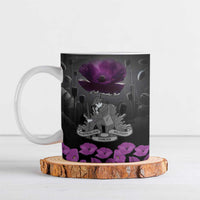 ANZAC Day Remembrance Ceramic Mug Purple Poppy We Will Remember Them LT9 Purple - Polynesian Pride