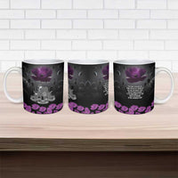 ANZAC Day Remembrance Ceramic Mug Purple Poppy We Will Remember Them LT9 - Polynesian Pride