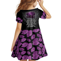 ANZAC Day Remembrance Family Matching Short Sleeve Bodycon Dress and Hawaiian Shirt Purple Poppy We Will Remember Them